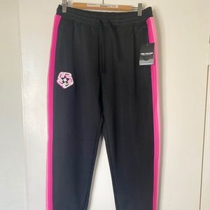 NWT PINK DOLPHIN SPLASH COACHES PINK TRACK PANTS